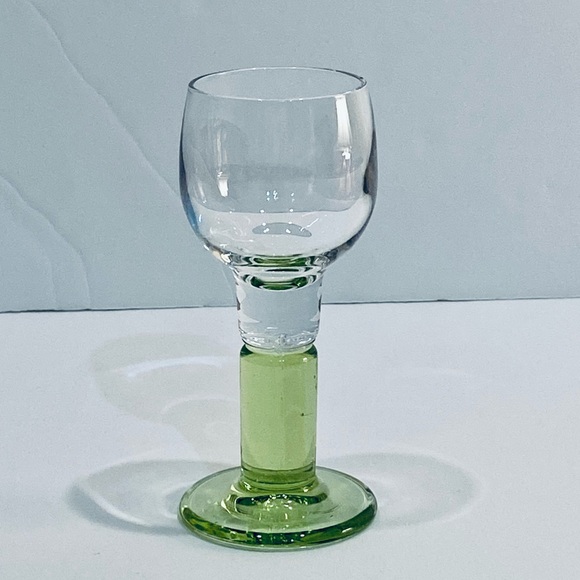 🌟5xHP🌟VTG 6 Rocco Limoncino Green Pedestal Cordial Glasses Bormioli Rocco - Picture 4 of 6